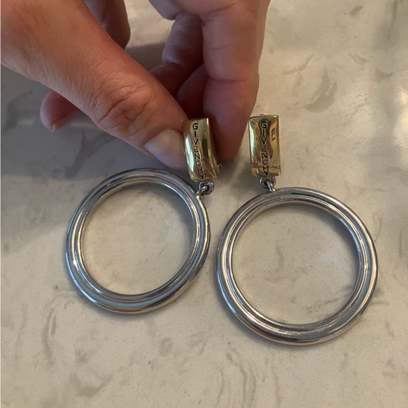 Givenchy Jewelry - Givenchy Gold and Silver Hoop Earrings